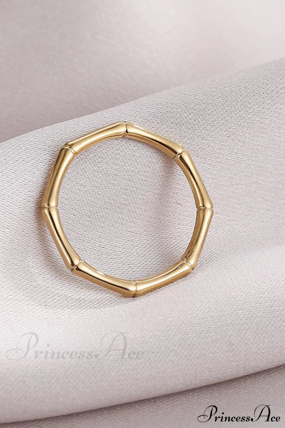 Anillos cerrados de acero inoxidable con forma de bambú