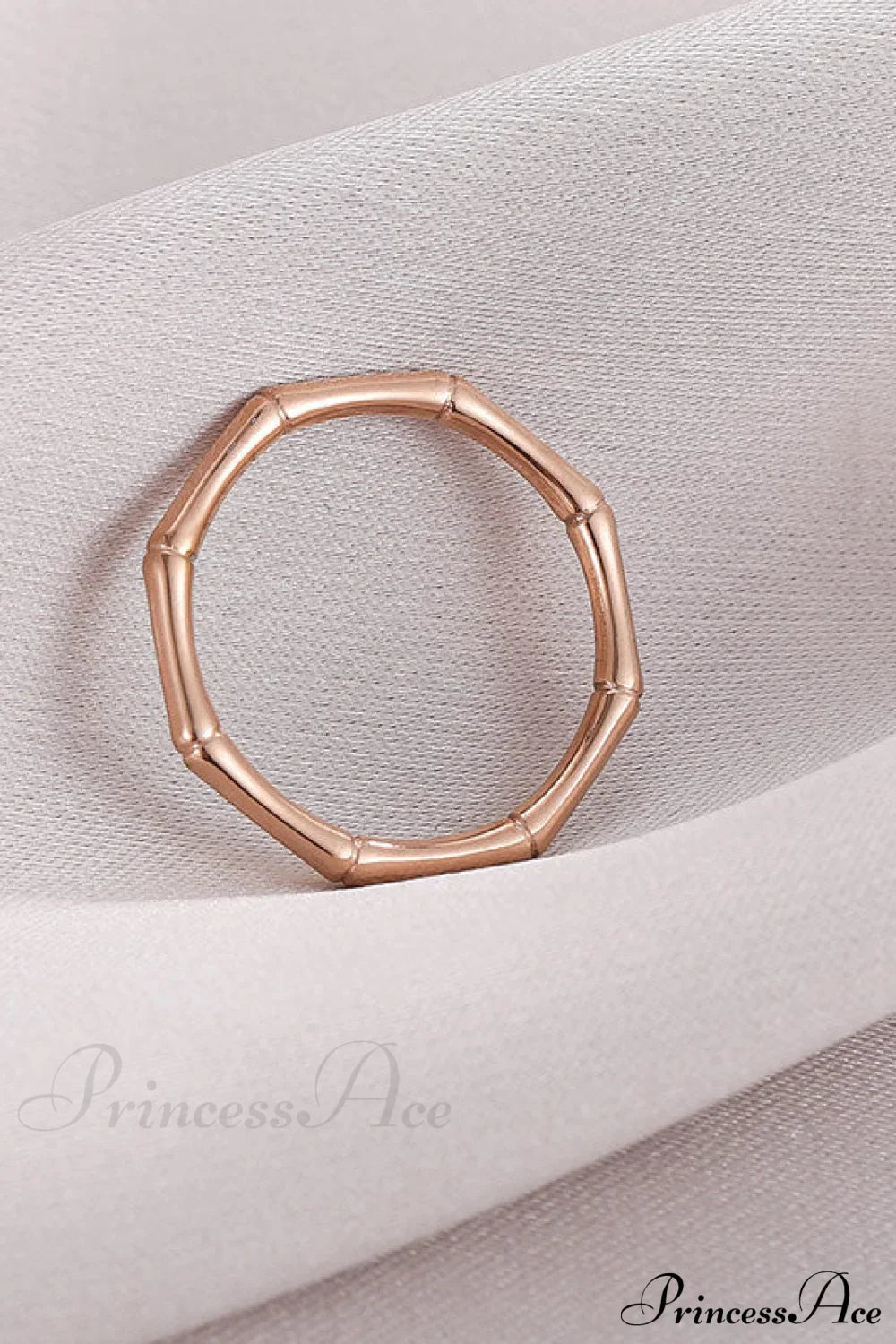 Anillos cerrados de acero inoxidable con forma de bambú