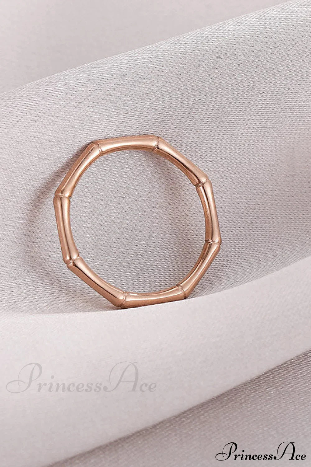 Anillos cerrados de acero inoxidable con forma de bambú