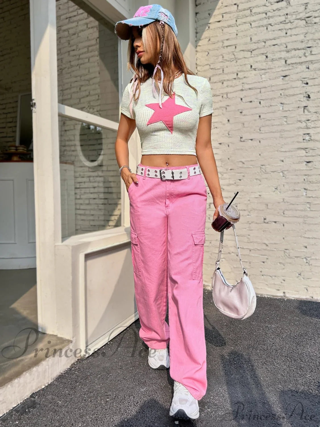 T-shirt court orné d'étoiles