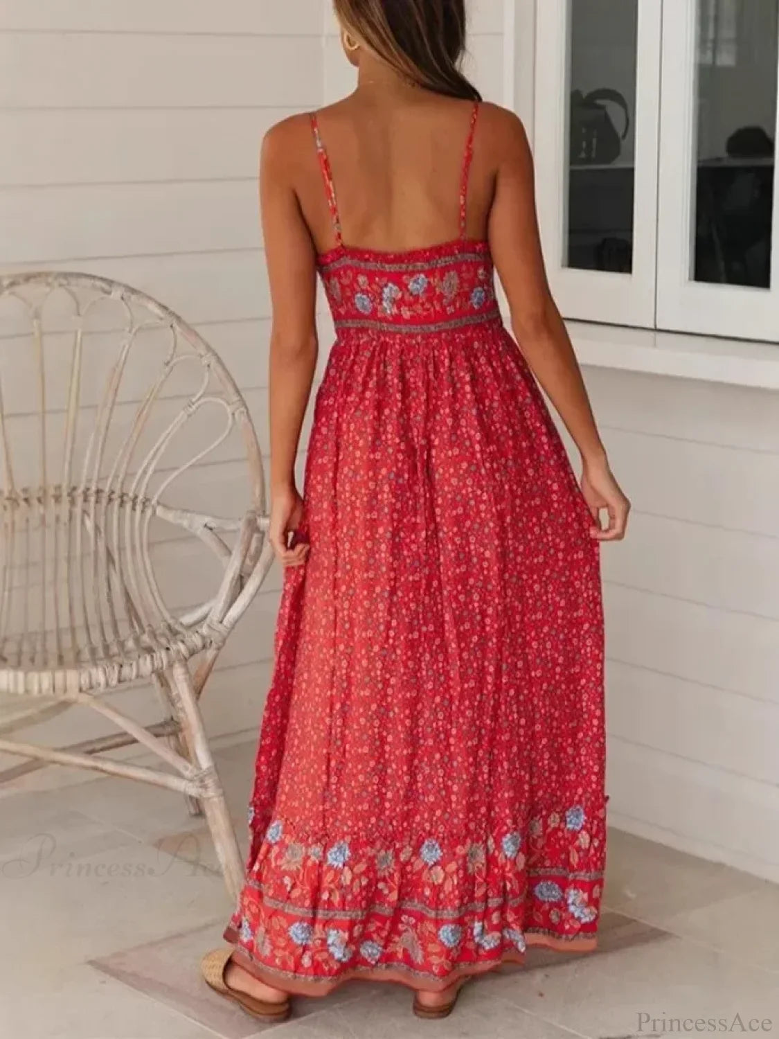 Strapless Vacation Summer Maxi Beach Boho Dress