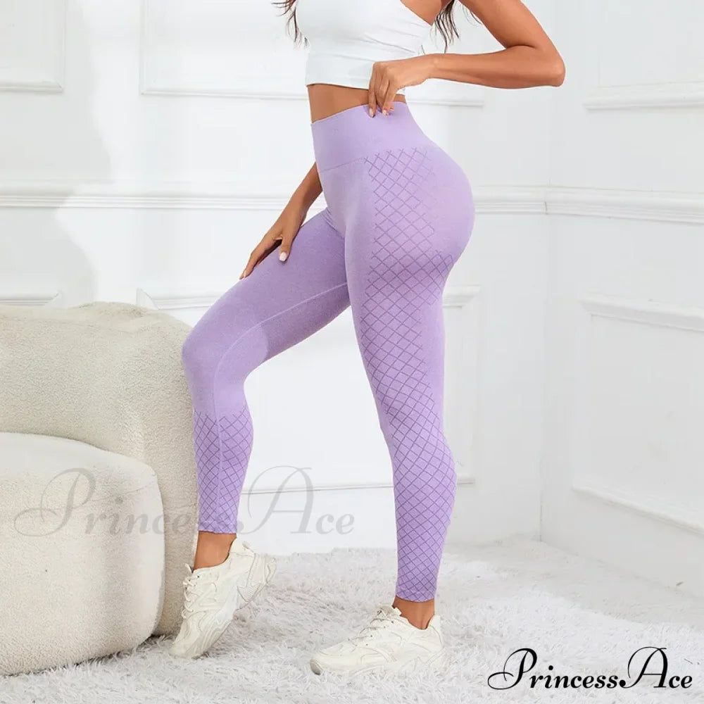 Striped High Waist Hip Lifting Knitting Legging