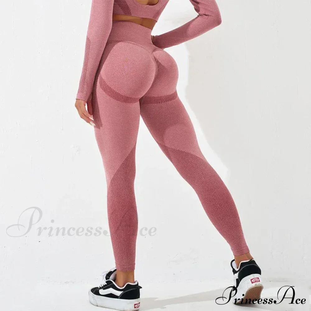 Striped High Waist Workout Elastic Fitness Legging