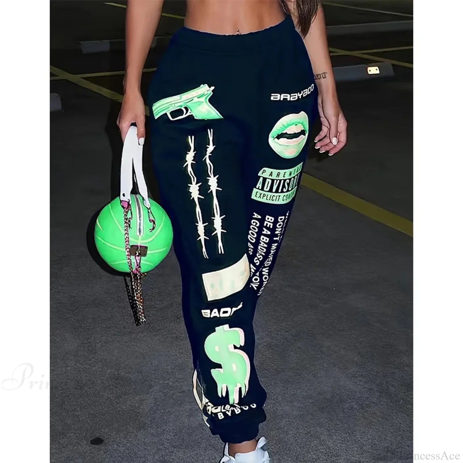 Summer Graphic High Waist Jogger Pants