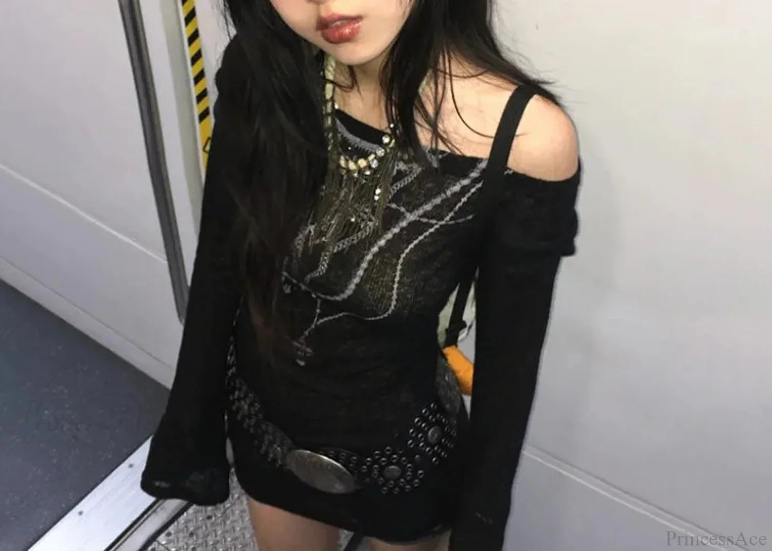 Tattoo Print Knit Top