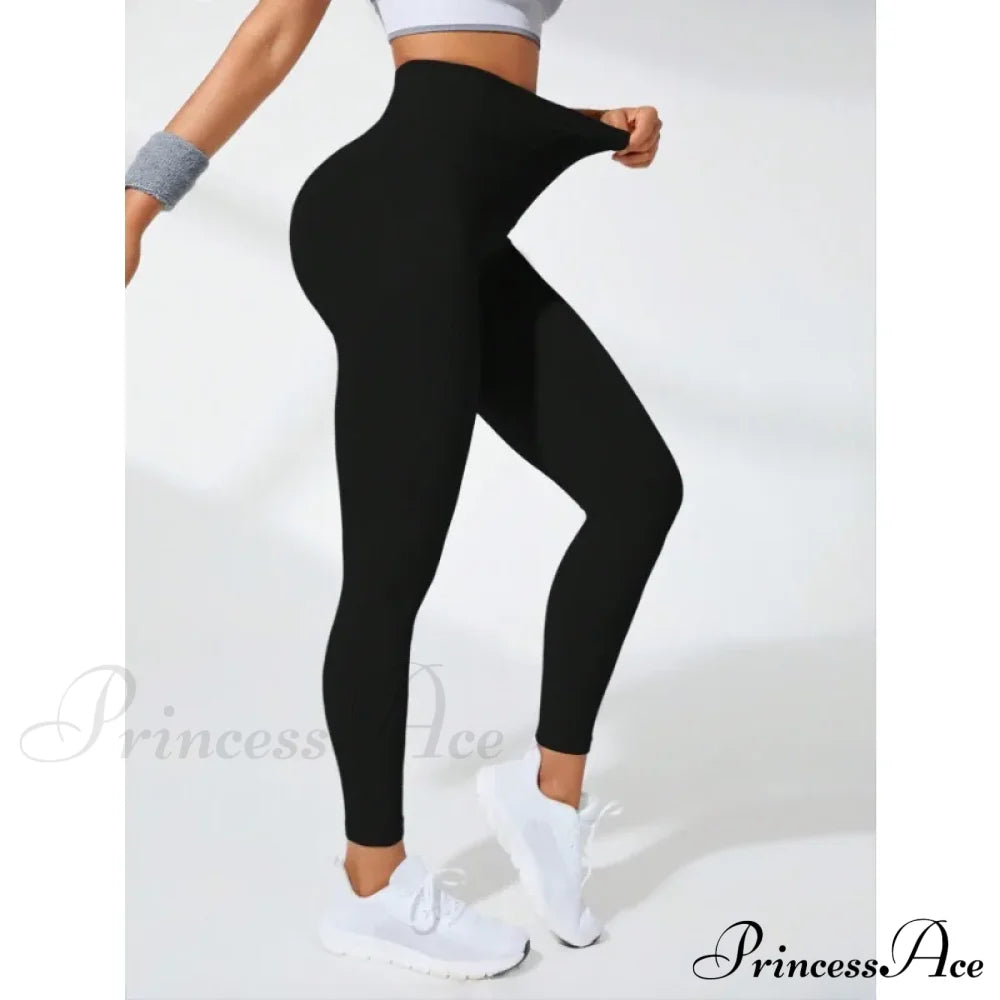 Thread Seamless High Waist Elastic Gym Legging