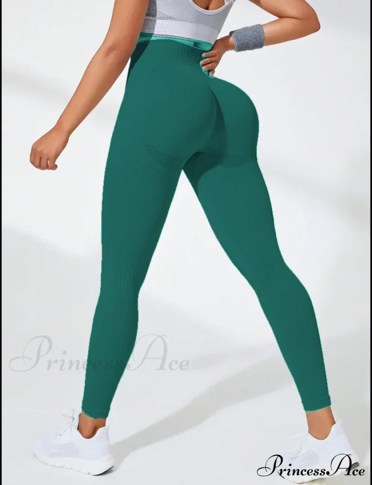 Thread Seamless High Waist Elastic Gym Legging