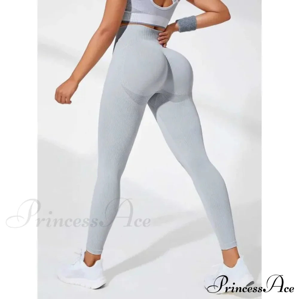 Thread Seamless High Waist Elastic Gym Legging