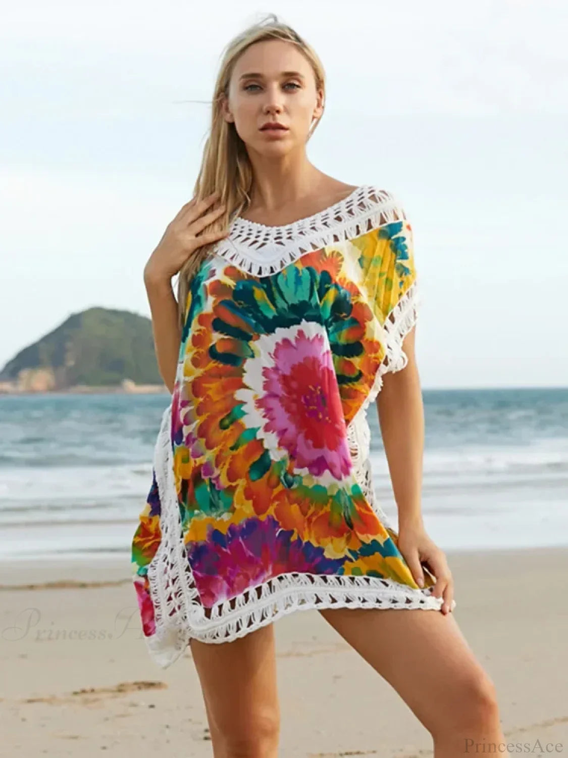 Tie Dye Hollow Beach Cover Up