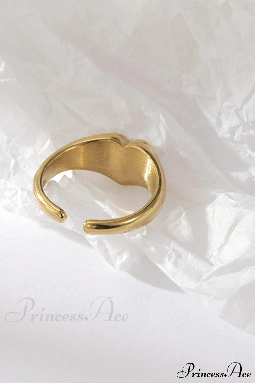 Anillos románticos de corazón de acero de titanio