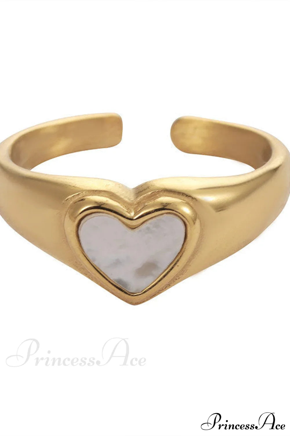 Anillos románticos de corazón de acero de titanio
