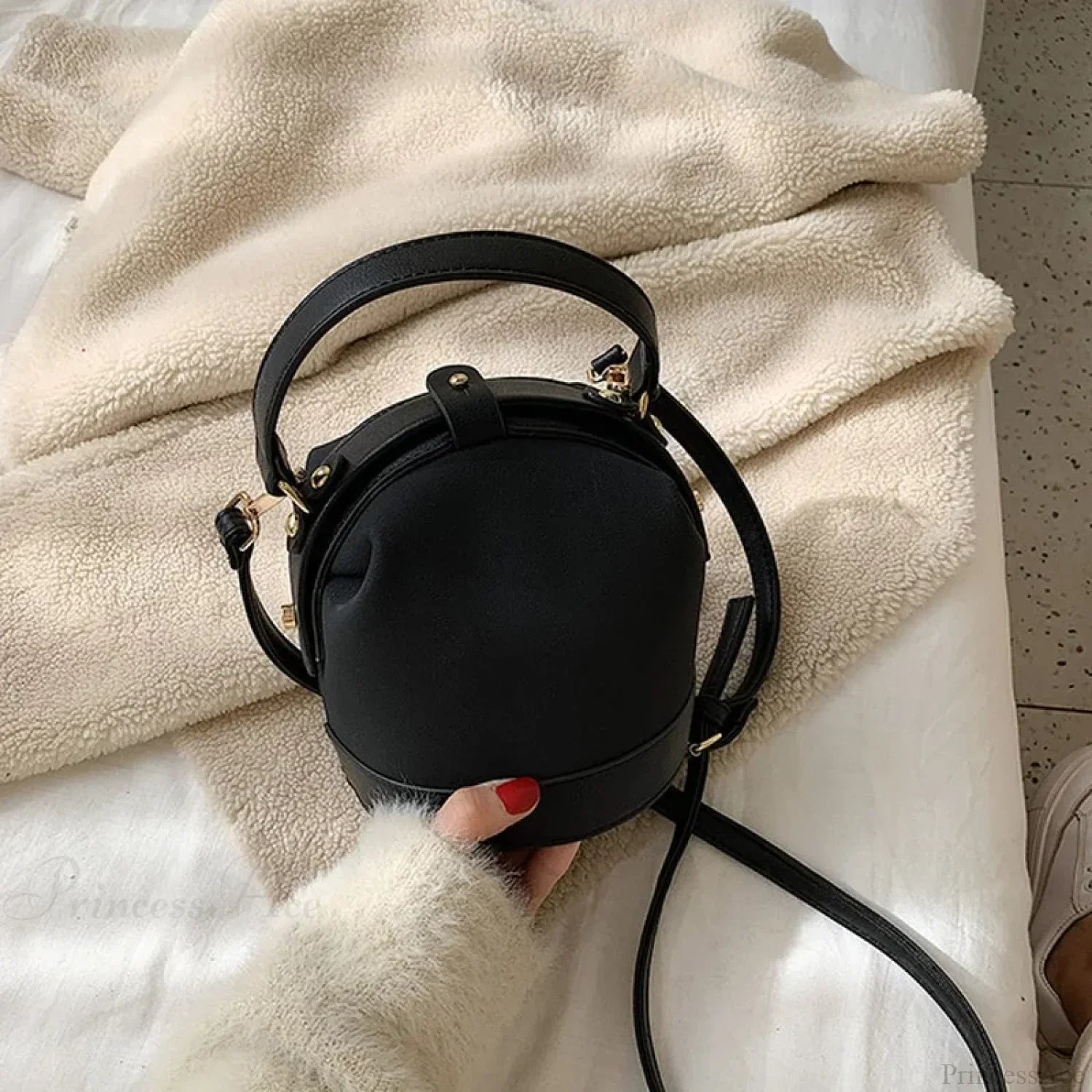 Bolso de Hombro de Cubo para Mujer de Moda Antigua