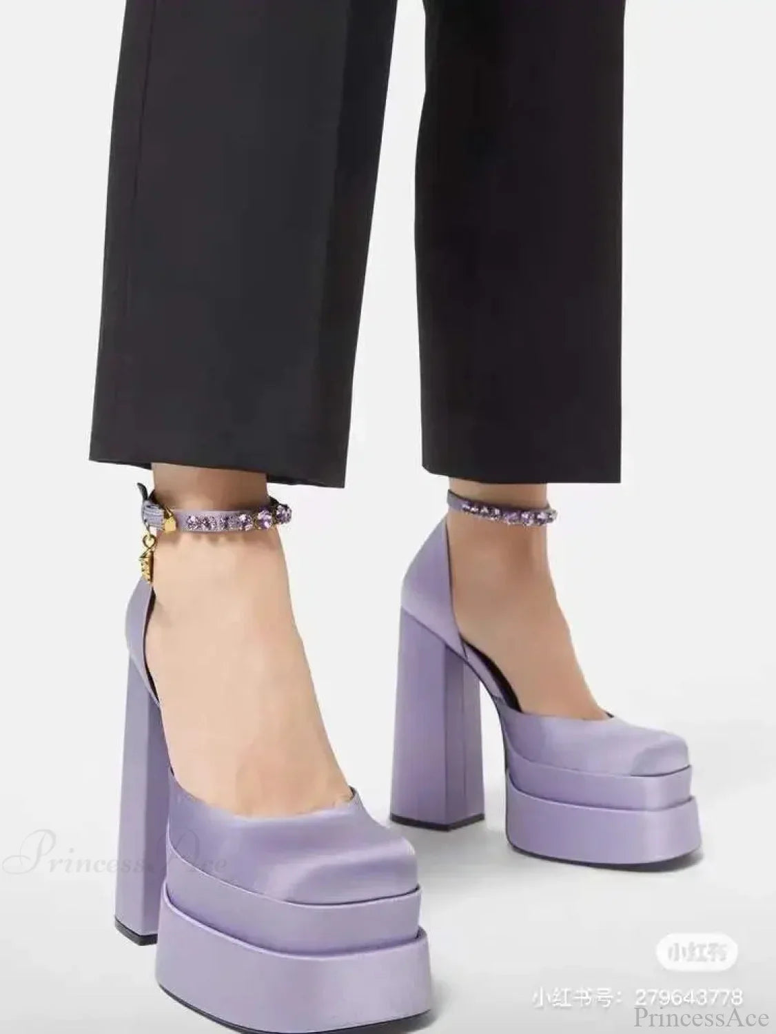 Escarpin Mary Jane vintage gothique à talon haut épais