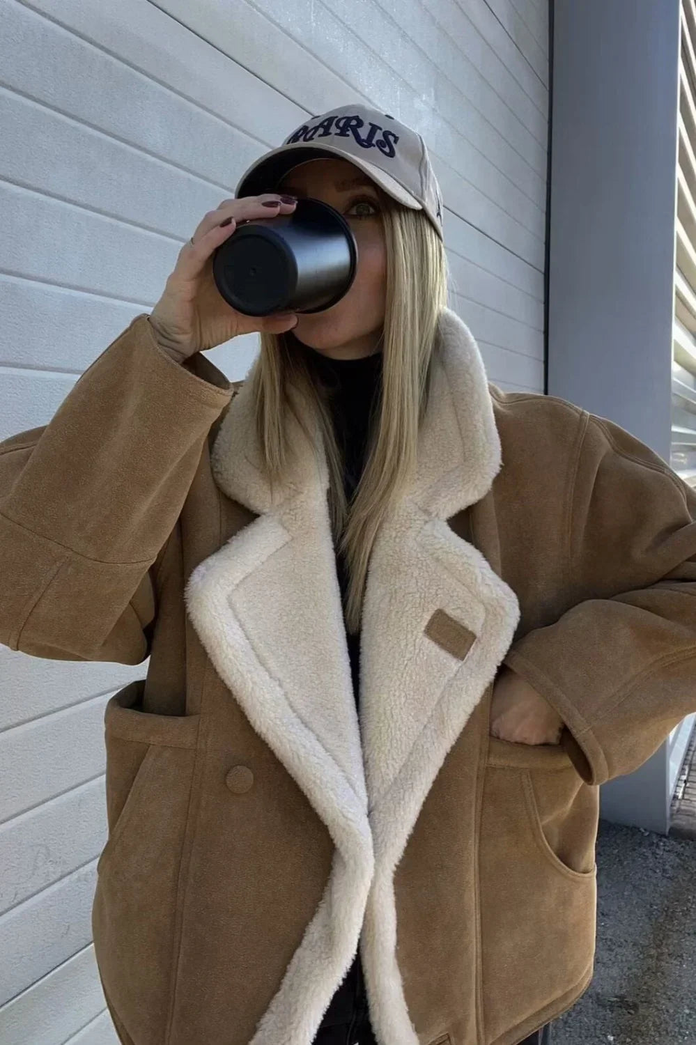 Vintage Sherpa Loose Warm Coat