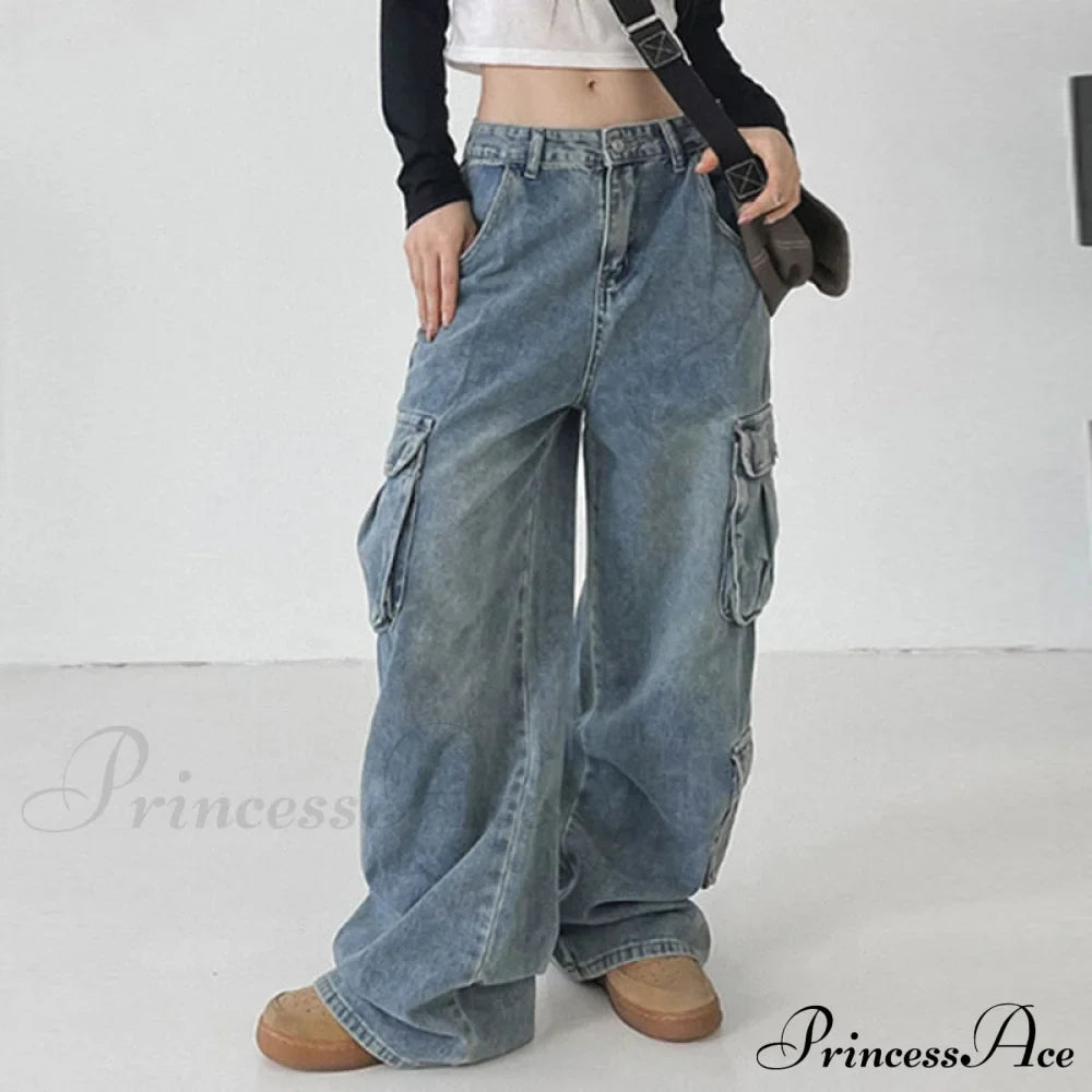 Wide Leg High Waist Straight Trousers Overalls
