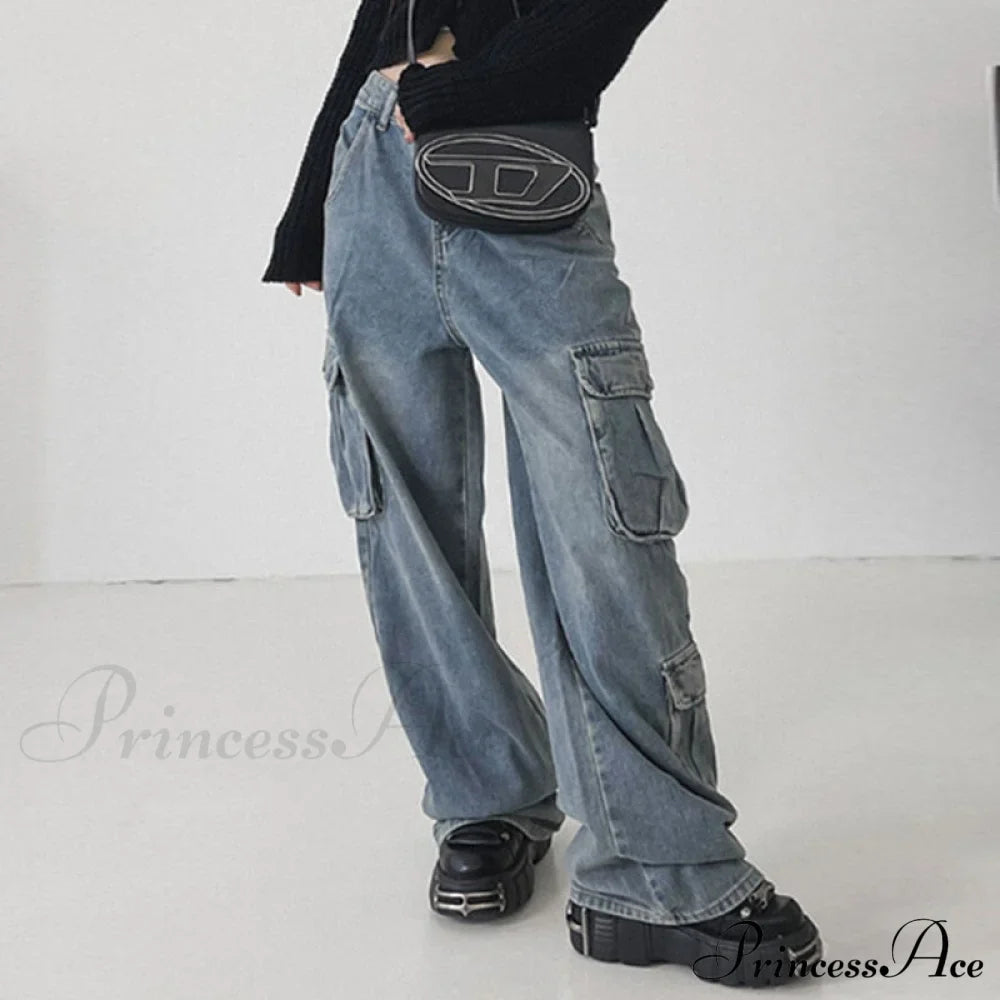 Wide Leg High Waist Straight Trousers Overalls