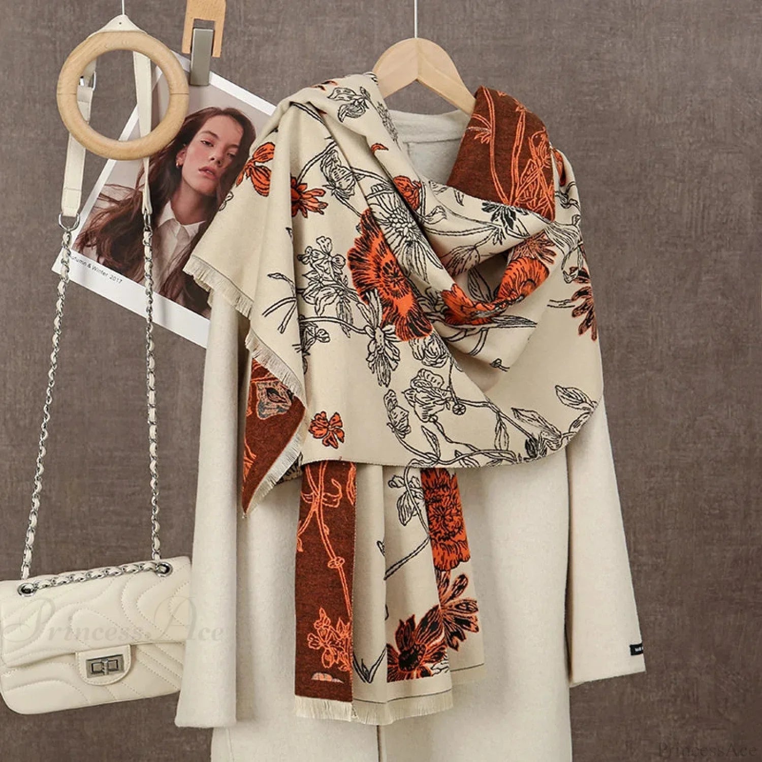 Winter Plaid Cashmere Poncho Tassel Scarf - Luxury Warm Thickened Unisex