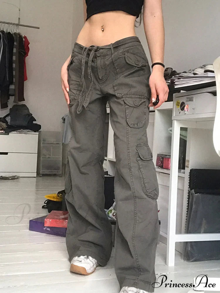 Woman High Waist Baggy Straight Leg Jeans