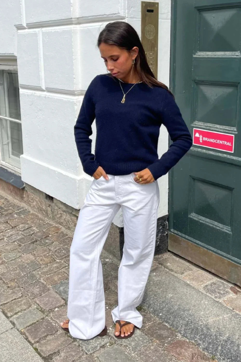 Jeans a toppa a blocchi di colore stile Anni 2000