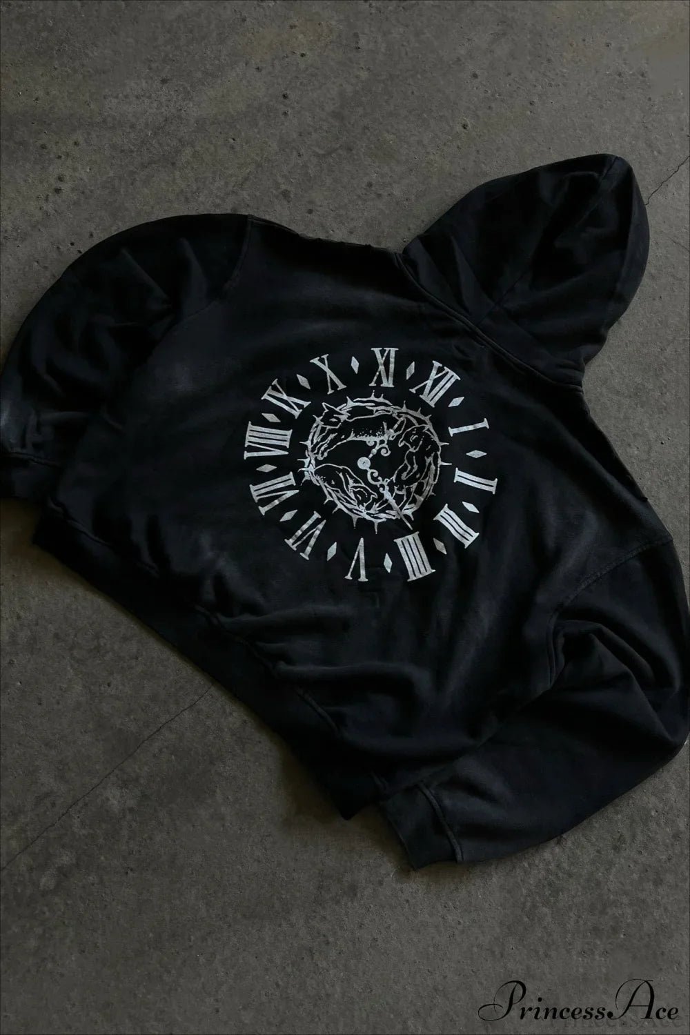 Y2K Street Dark Zip Stylish Hoodie