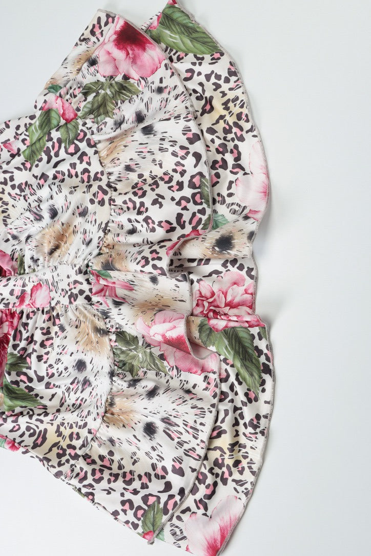 Mini-Kleid mit Leopardenmuster, Neckholder und rückenfrei