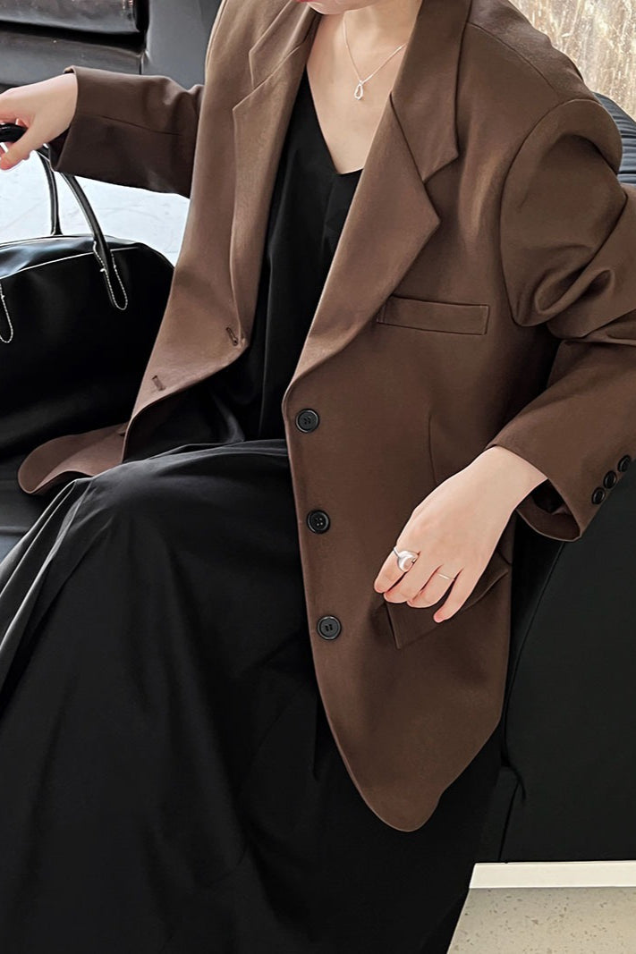 Vintage neformální sako s dlouhým rukávem