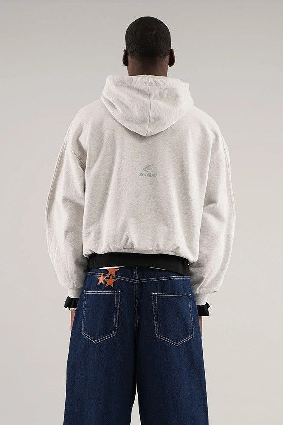 Sudadera informal de manga larga con capucha y letras sólidas en 3D