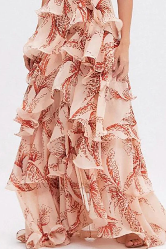 Vestido Boho Plissado Chic com Decote V