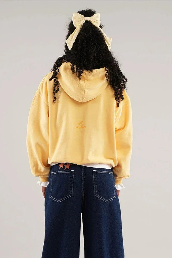 Sudadera informal de manga larga con capucha y letras sólidas en 3D