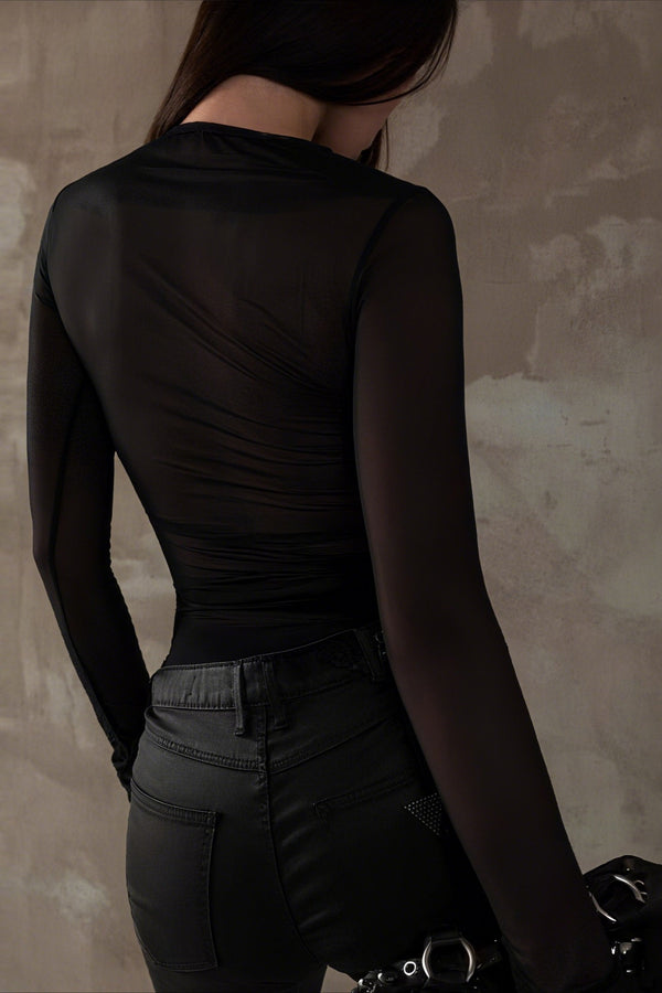 Trendy Print Sexy Slim Crew Neck Blouse