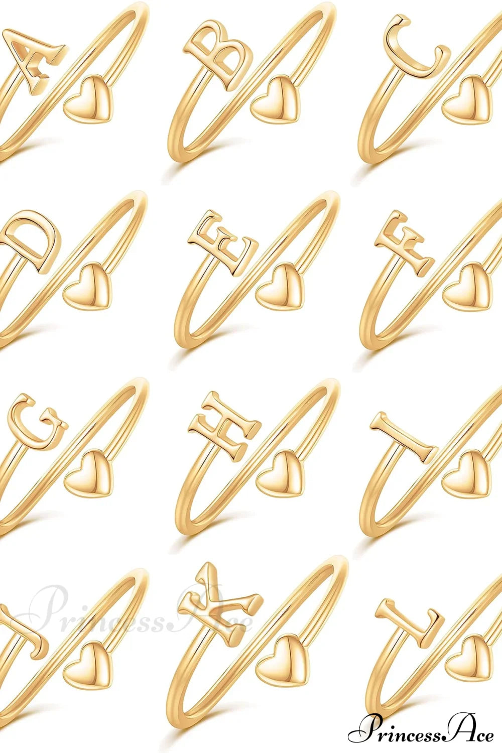 1 pieza Anillo Brillante en Forma de Corazón Estilo Minimalista