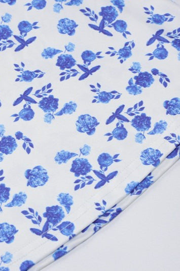 Vestido ajustado delgado con tirantes finos y estampado floral