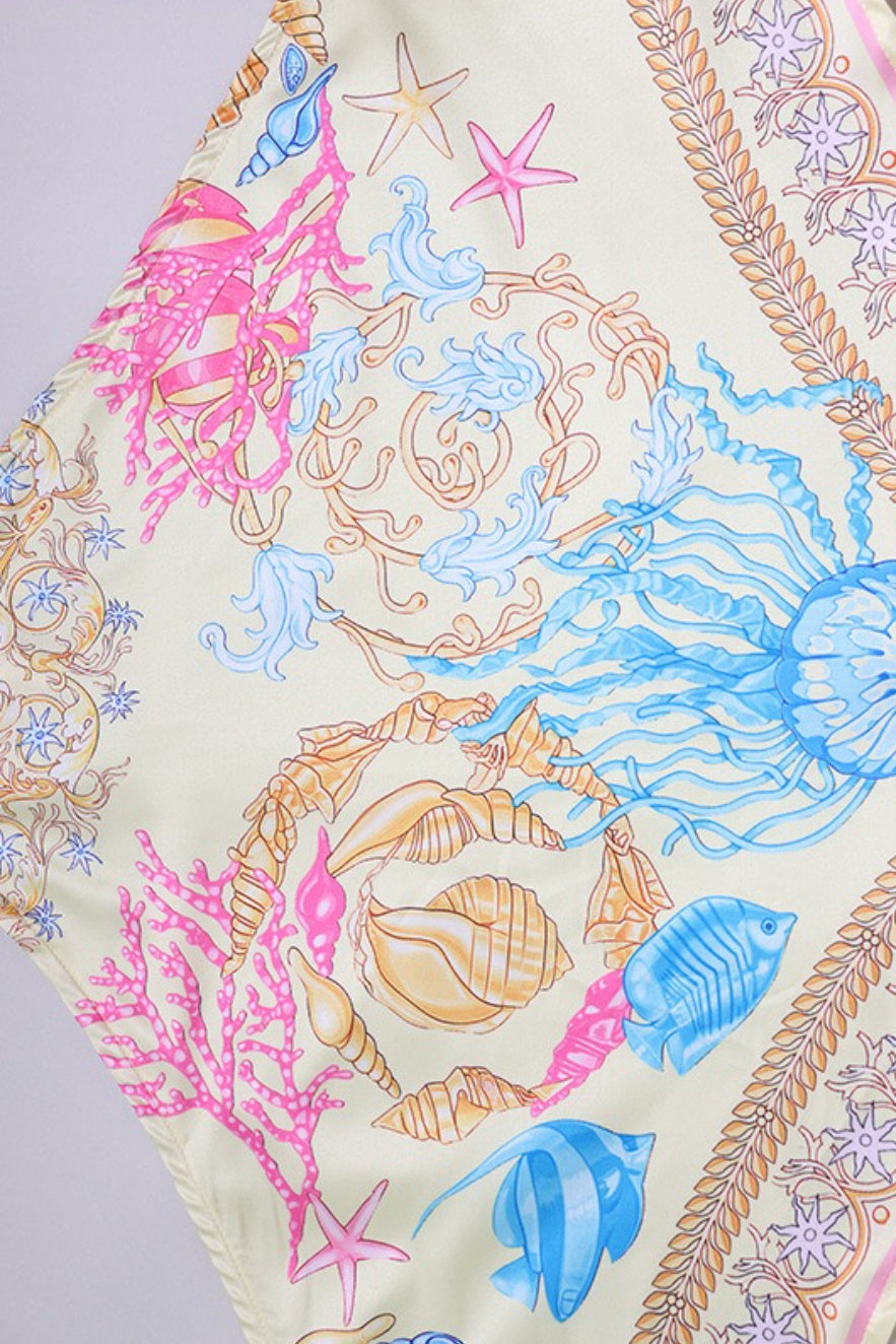 Schickes Ethno-Print Neckholder-Loses Zweiteiler-Set