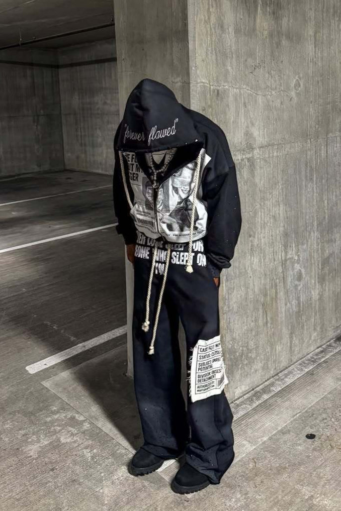 Moletom Street com Capuz, Blocos de Cor e Strass