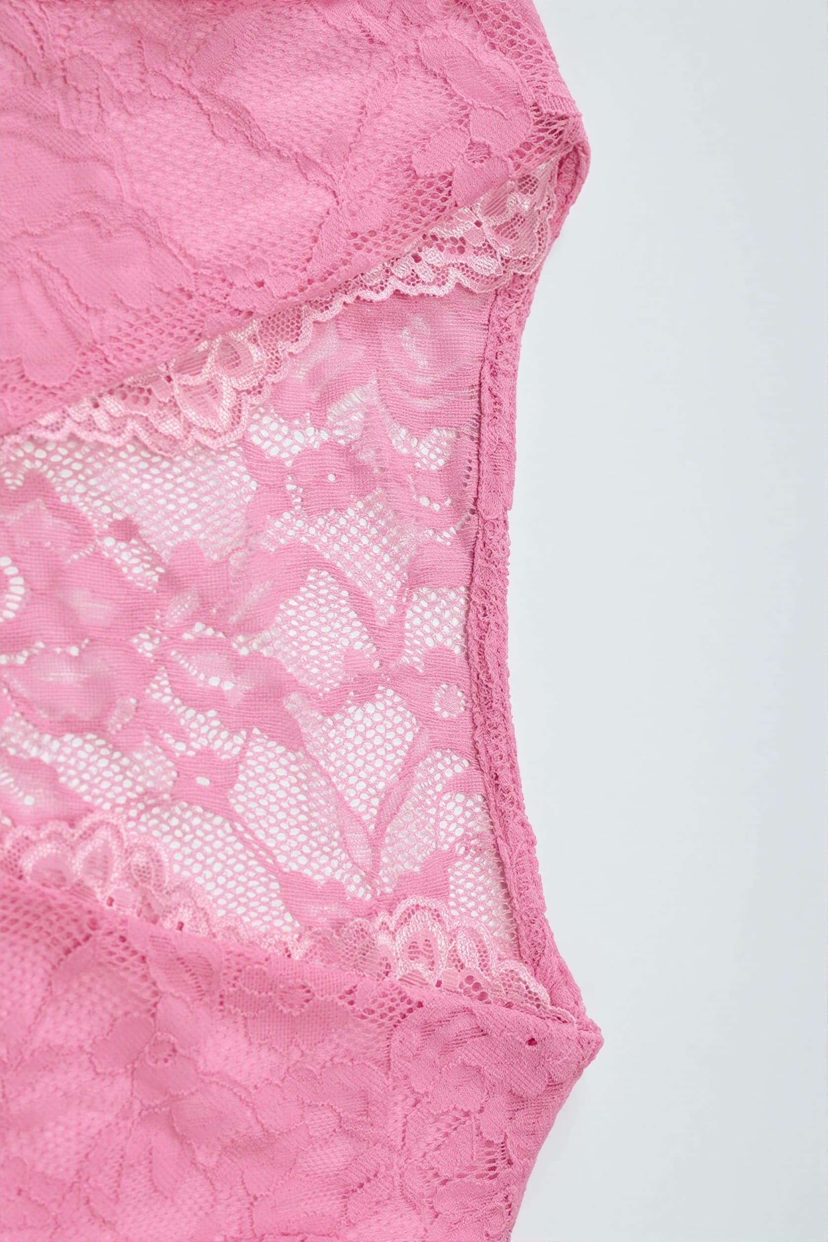 Sexy Langarmspitzenbluse mit vorderer Schleife