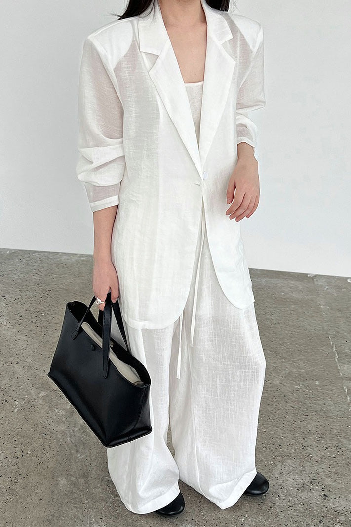 Blazer ligero con apariencia de lino