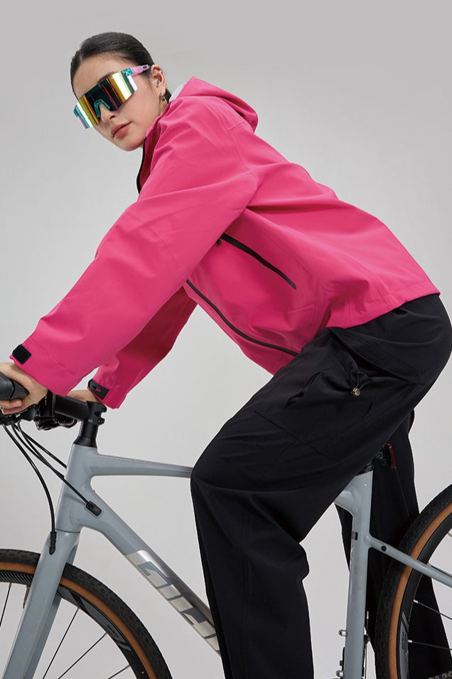 Dopamine Color Block Taped Seam Windproof Waterproof Hiking Jacket