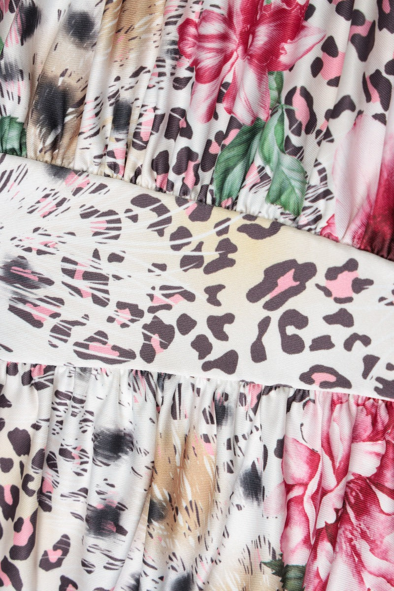 Mini-Kleid mit Leopardenmuster, Neckholder und rückenfrei