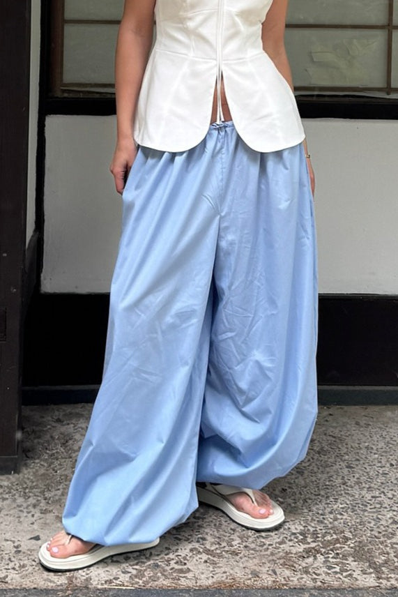 Pantalones casuales sueltos de algodón estilo farol urbano