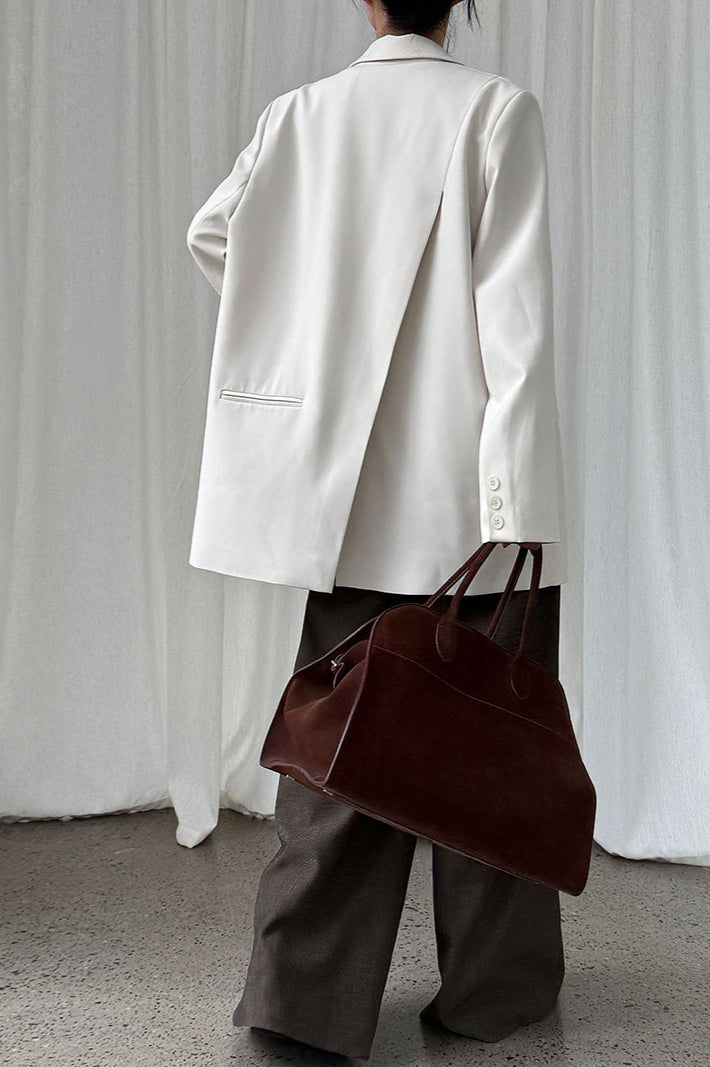 Blazer holgado con abertura trasera