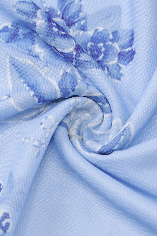 Vestido estampado floral sin espalda con cintura delgada y corbata