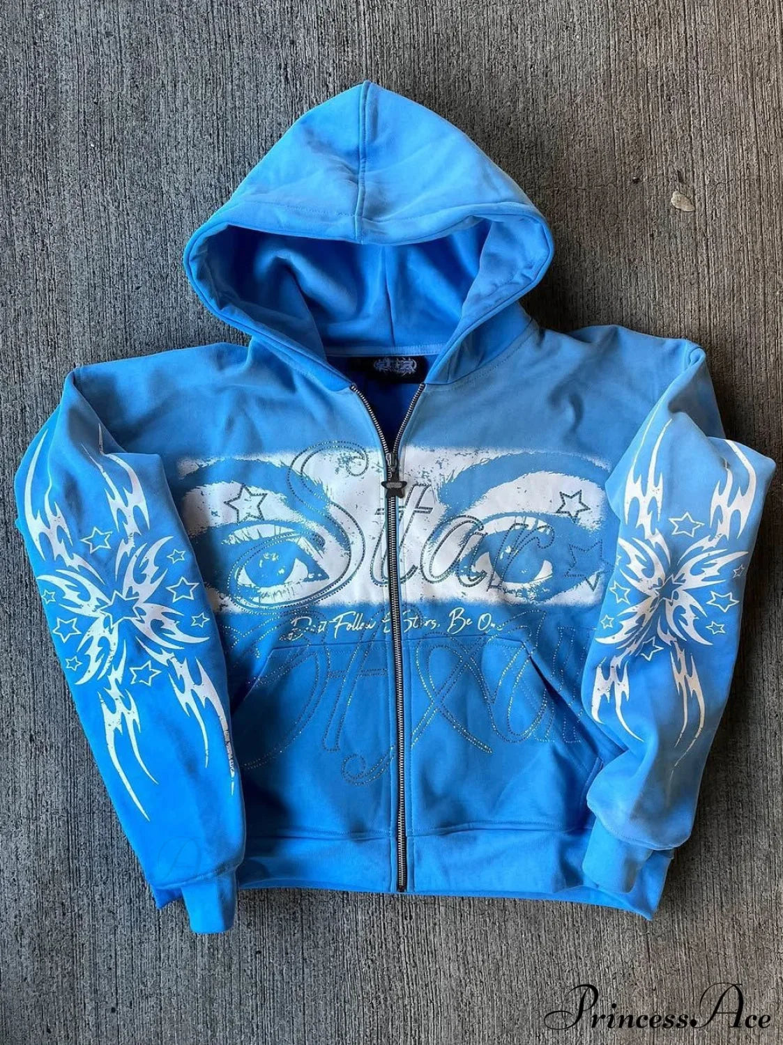 3D Print Vintage  Long Sleeve Zip Hoodie