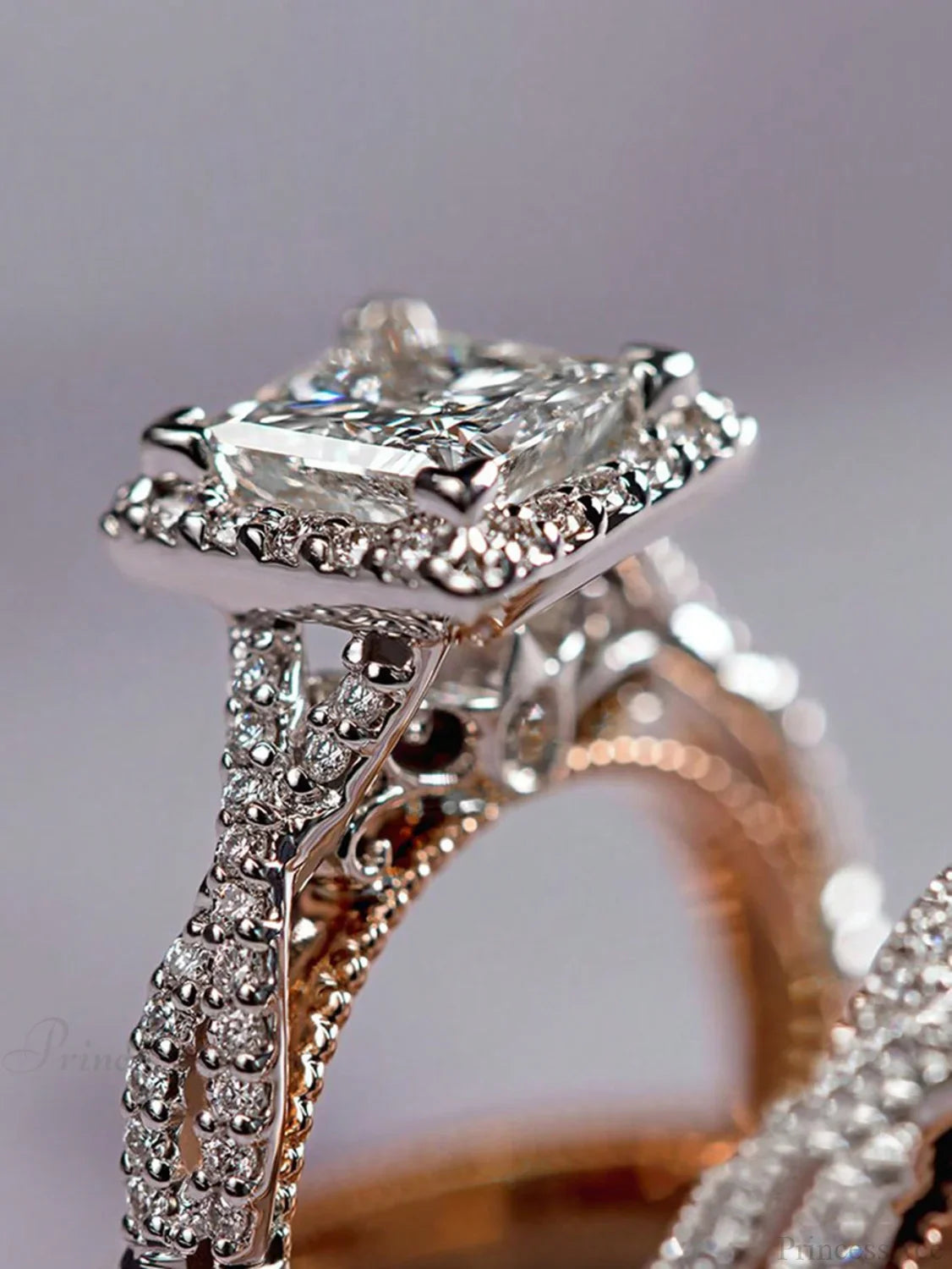 3pcs/set Cubic Zirconia Decor Ring