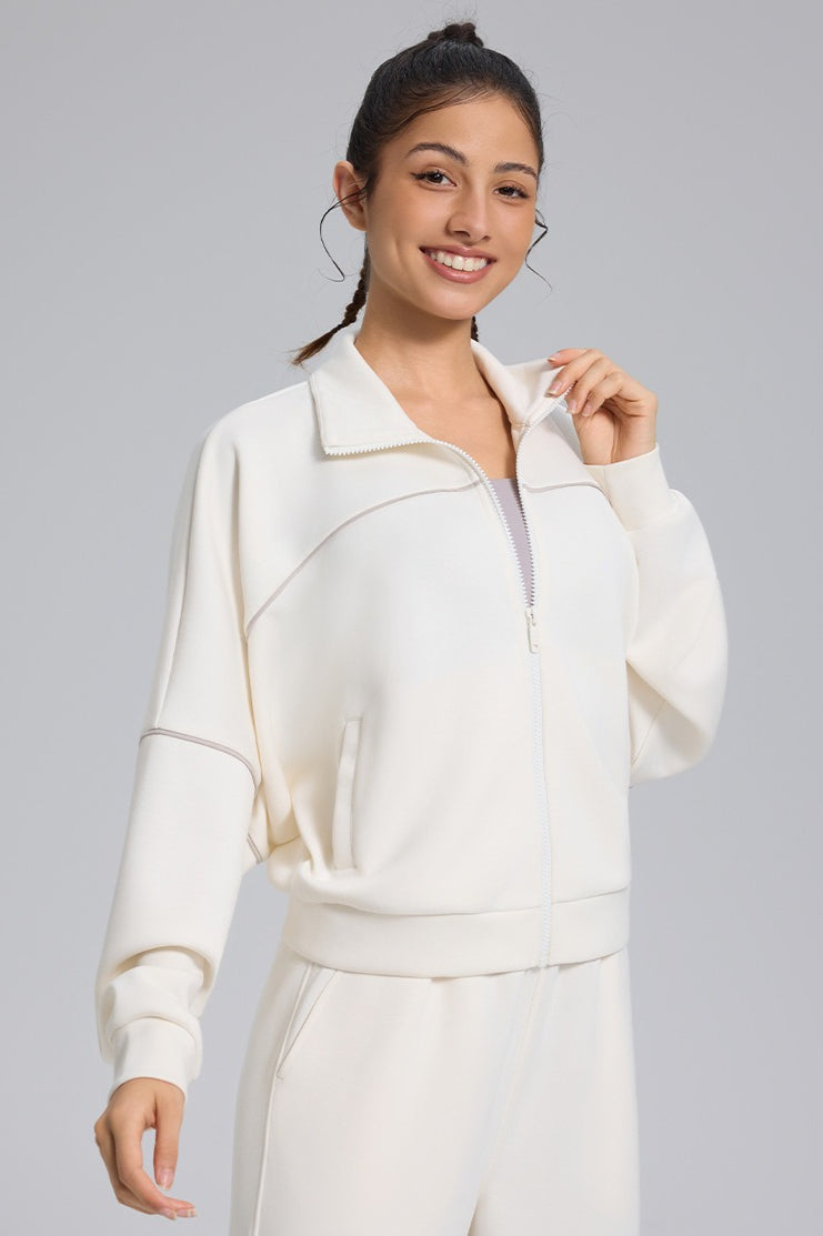 Zip Cardigan Loose Athletic Outdoor Yoga Long Sleeve Jacket