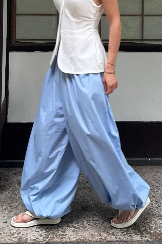 Pantalones casuales sueltos de algodón estilo farol urbano