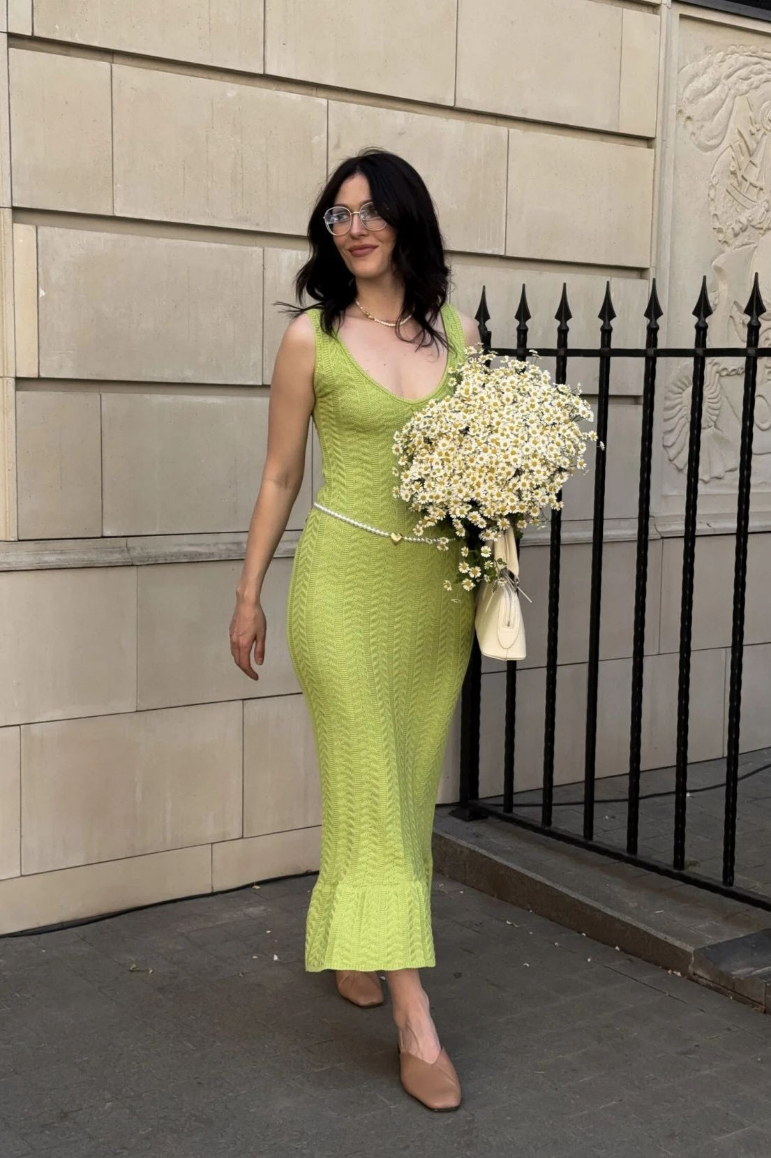 Francouzské stylové zeštíhlující šaty s výstřihem do V v bohémském stylu