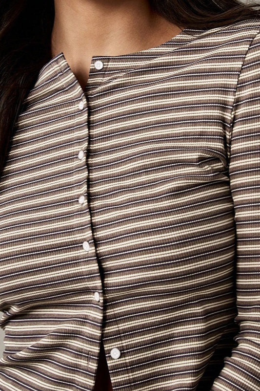 Conjunto Fácil de Dos Piezas con Cordón a Rayas