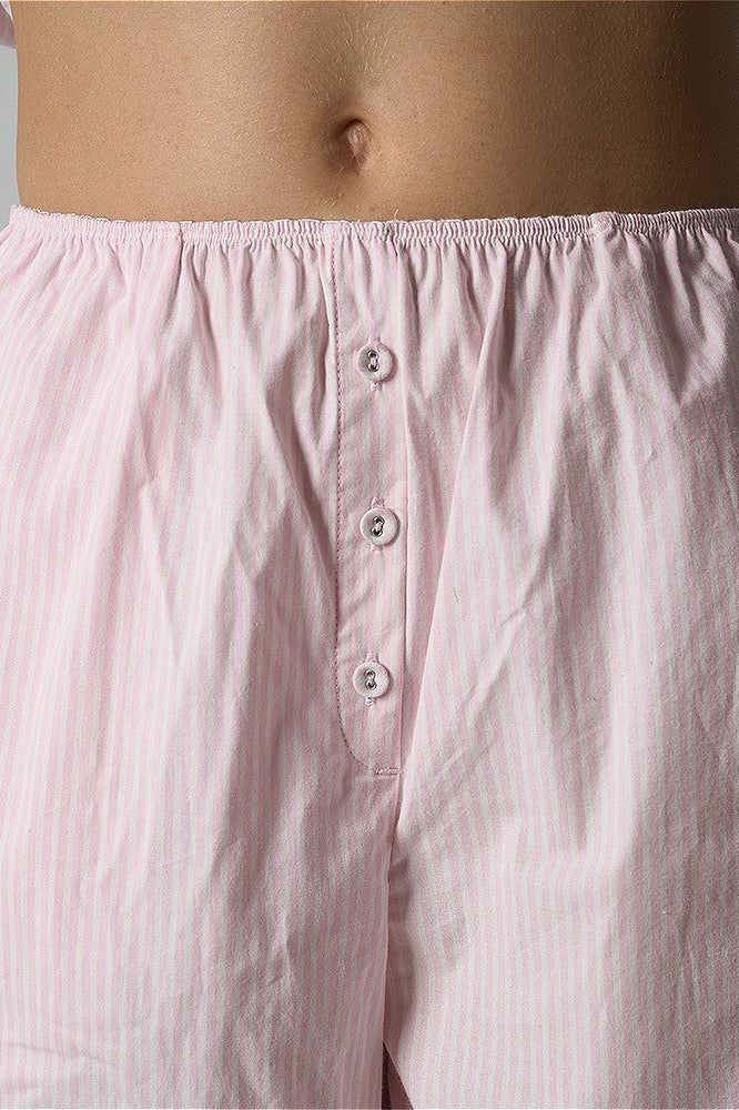 Lehké pruhované elastické volné kalhoty