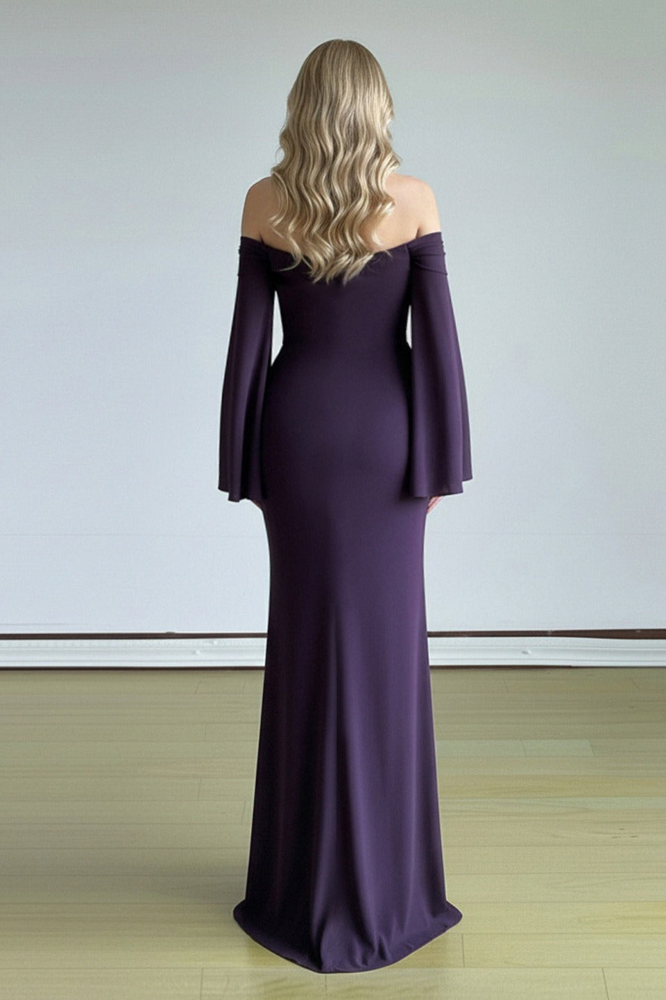 Bell Sleeve Tube Bodycon Prom Dress