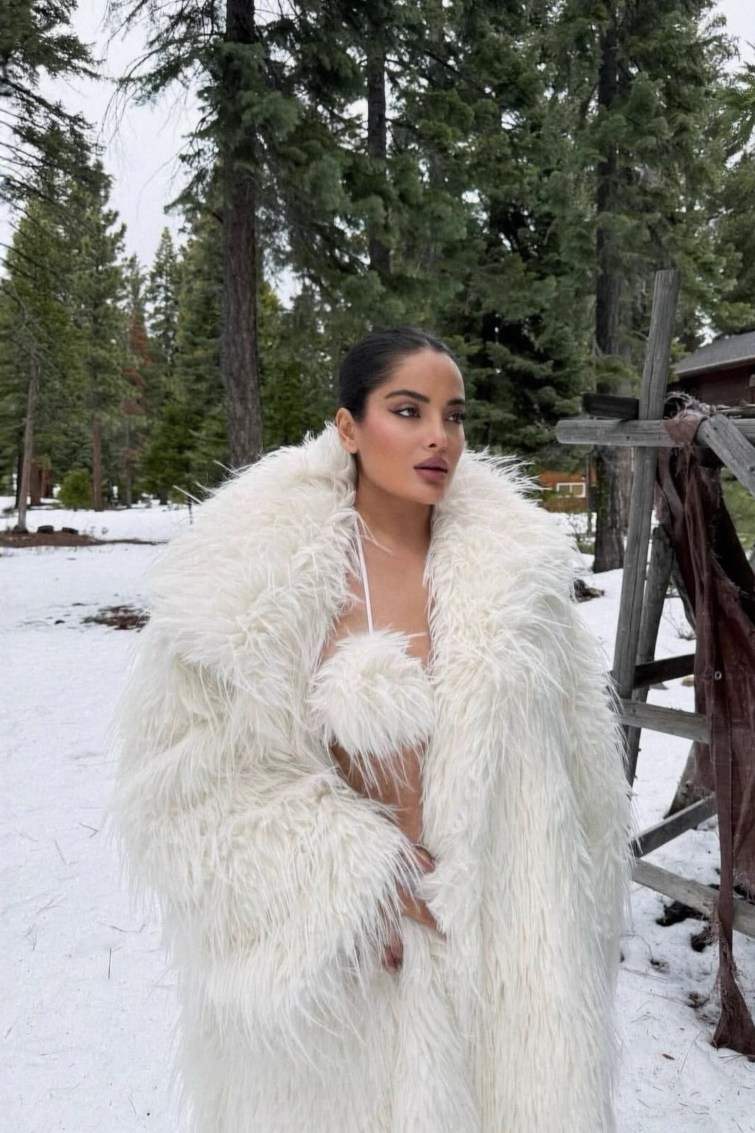 Kunstpelz Verlängerter Dicker Warmer Mantel